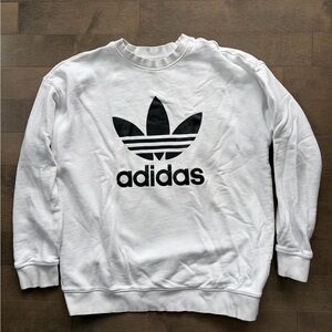 Adidas women’s classic White Sweater, size M